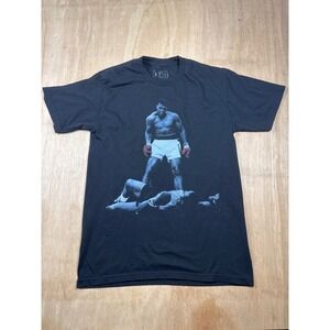 Mens Y2K Black Muhammad Ali Boxing Graphic T Shirt Size Small